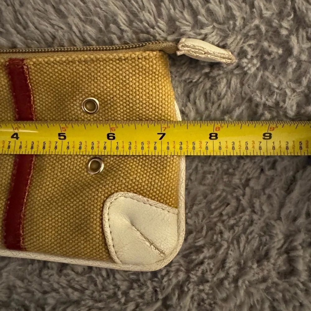 NWT TOKYOBAY Gold and Red Canvas Pouch